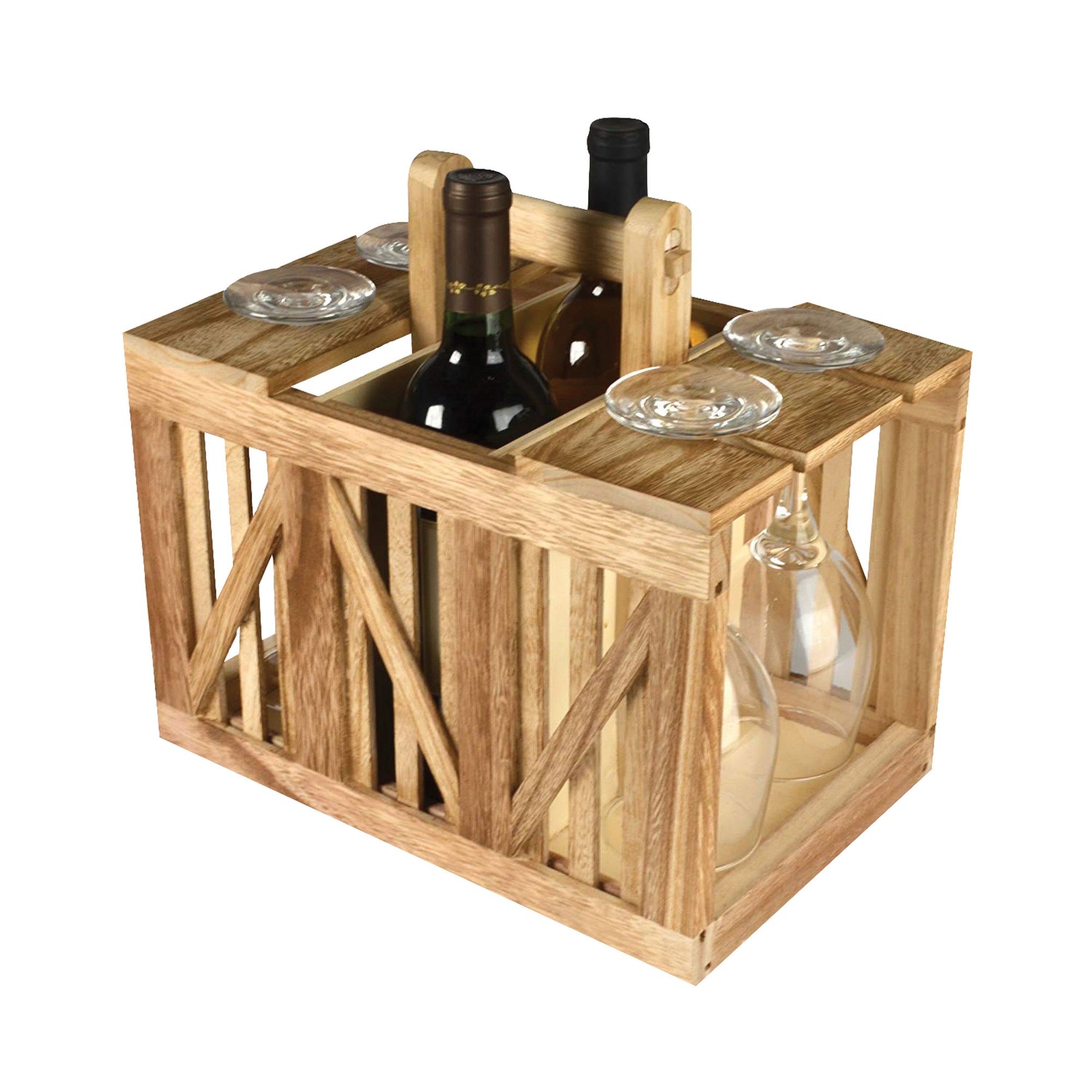 Outdoors Unlimited 22109 Wood Wine Caddy Crate