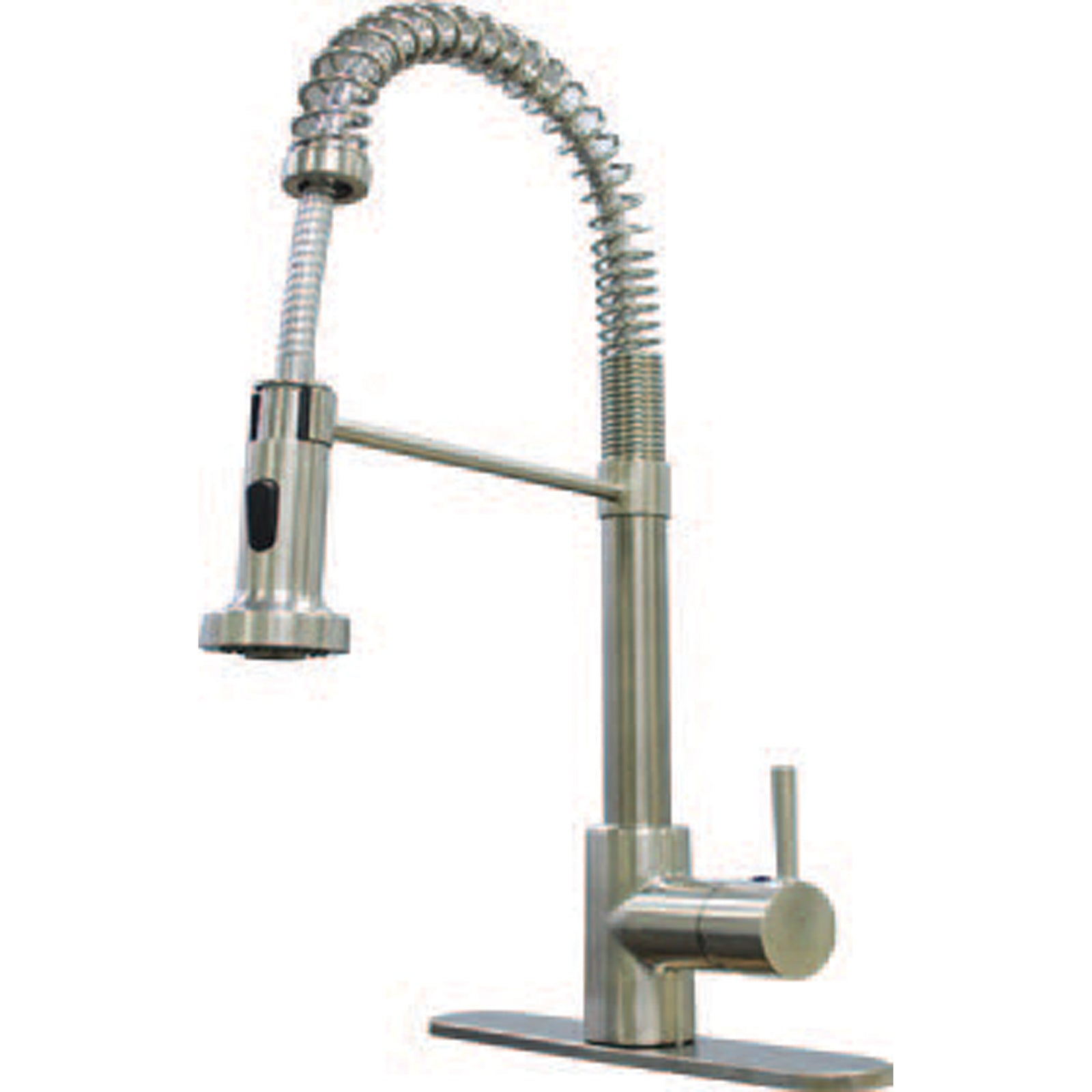 Empire Faucets SP5000N-A Single Lever Spring Faucet with Hi-Arc Coiled Spout, Hammer Style - Brushed Nickel