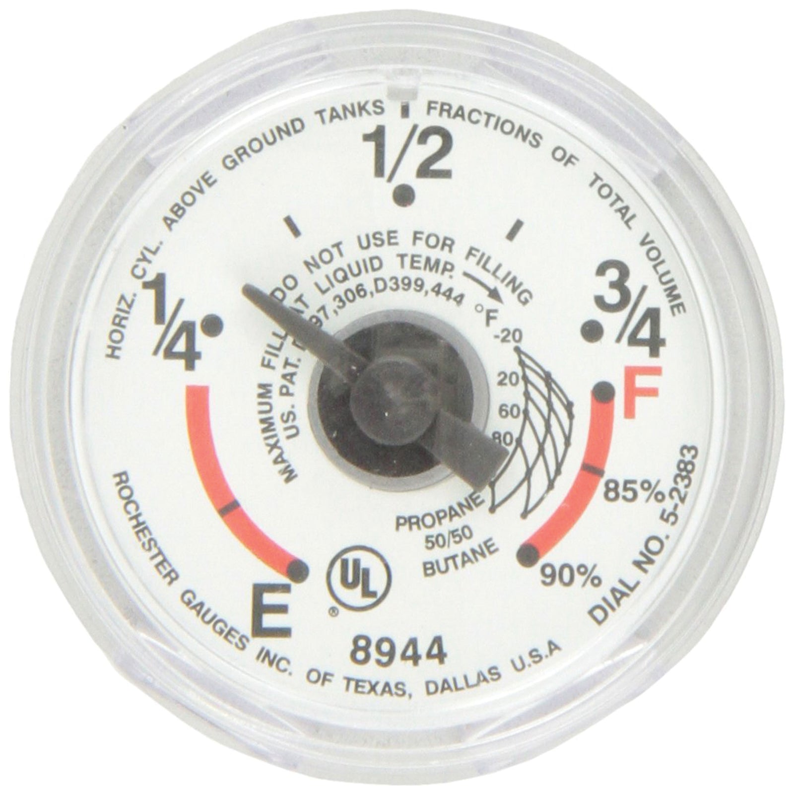 Manchester Tank G12653 LP Gas Tank Accessories - Snap-On Dial Gauge