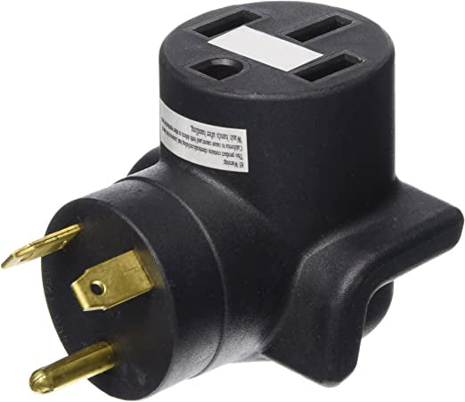 Voltec 16-00582 Heavy Duty 90° Molded Adapter - 30A M - 50A F