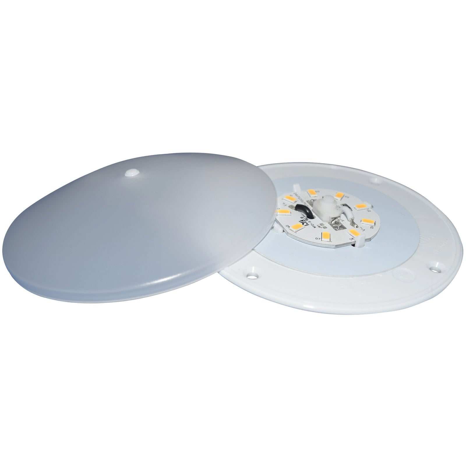 Fasteners Unlimited 001-1050 Surface Mount Round LED Ceiling Light - No Switch, 4.5" Diameter x 0.75" Height