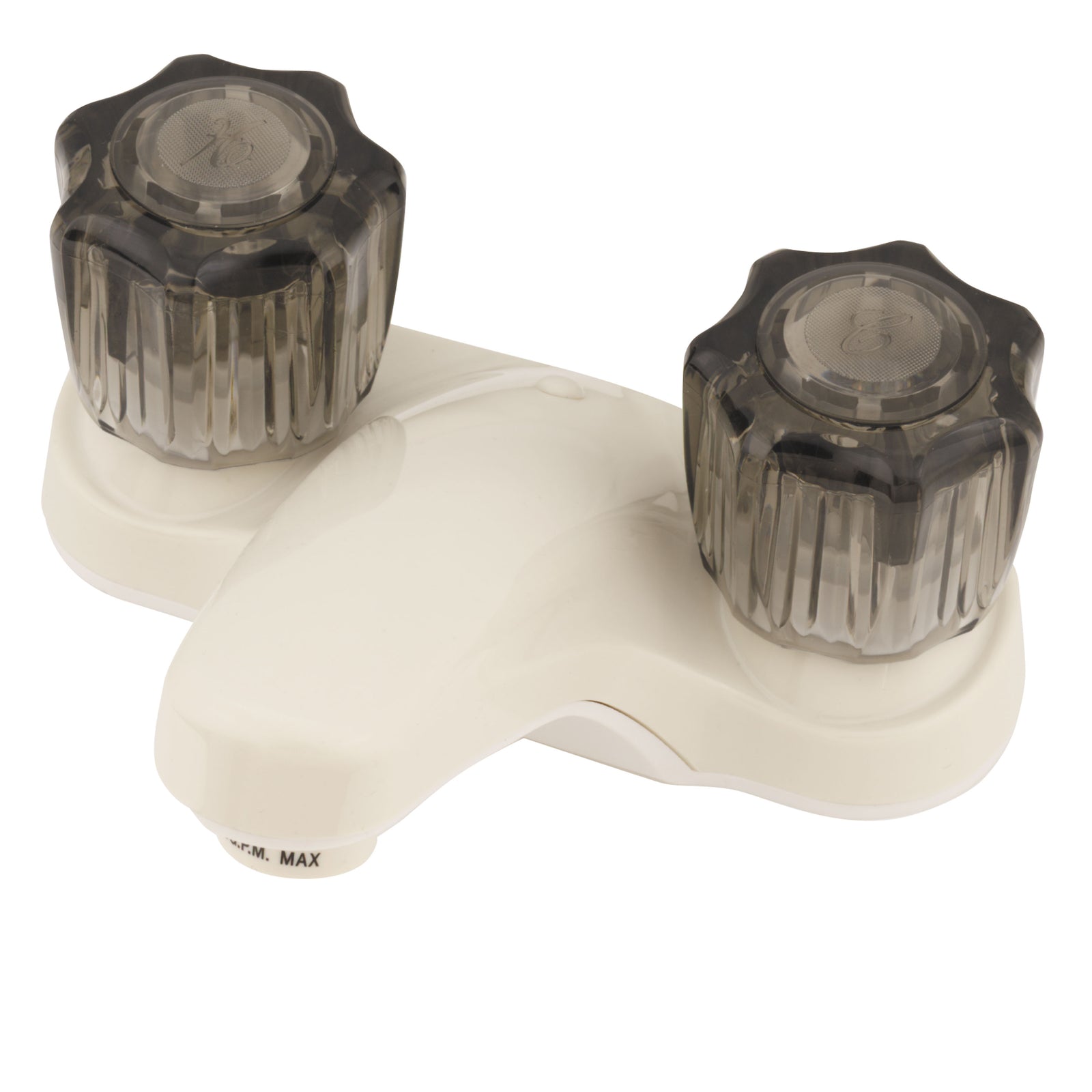 Empire Faucets U-YCJW77B-E 4" Non-Metallic Lavatory Faucet with Crystal or Smoked Handles - Biscuit