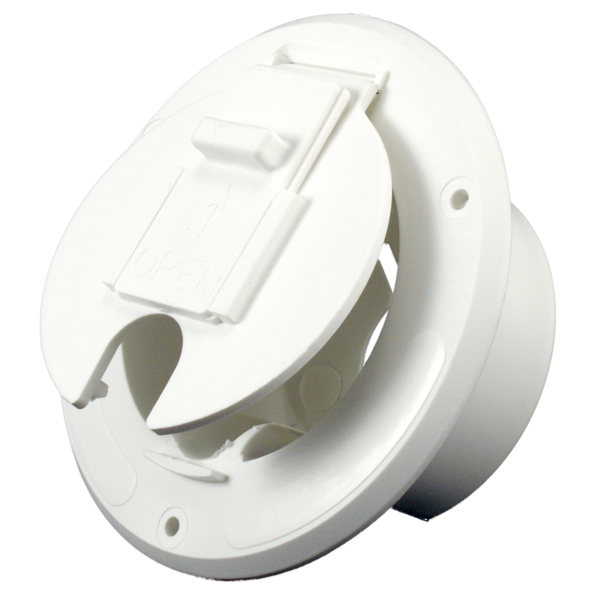 JR Products S-23-10-A Economy Round Electrical Cable Hatch - Polar White