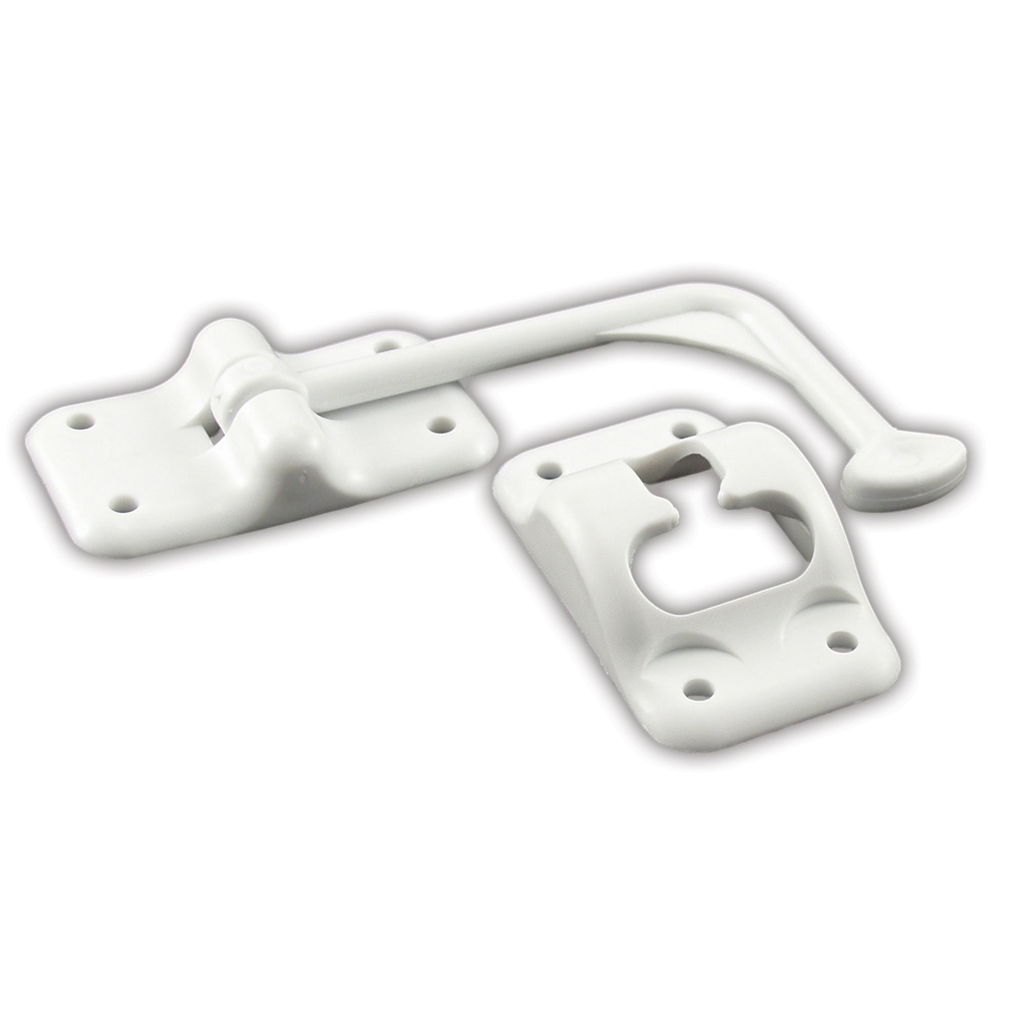 JR Products 10605 Plastic 90° T-Style Door Holder - Polar White, 6"