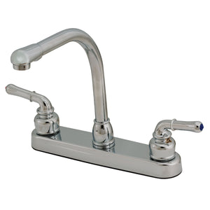 Empire Brass U-YWI800RSW RV Kitchen Faucet with Hi-Rise Spout and Teapot Handles - 8", White