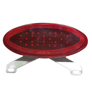 Fasteners Unlimited 003-85L Surface Mount Oval Elliptical LED Stop/Tail/Turn Light - Light With License Bracket