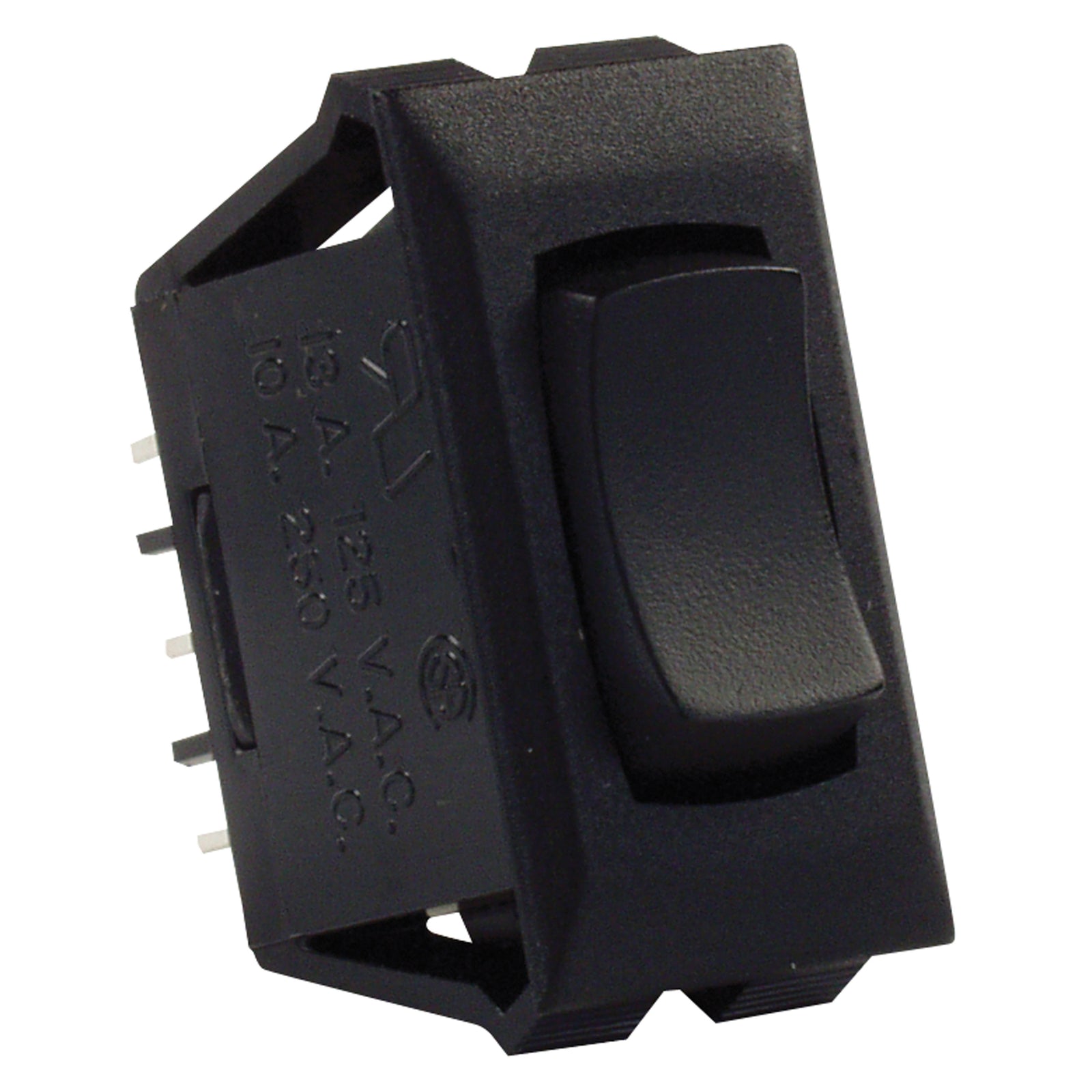 JR Products 12675 Momentary-On/Off/Momentary-On Switch with Bezel - Black