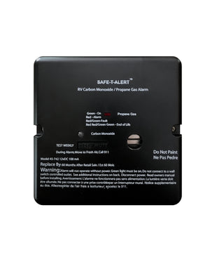 Safe-T-Alert 70-742-P-BL Professional LP/CO Alarm - 12V, 70 Series Flush Mount with Relay, Black