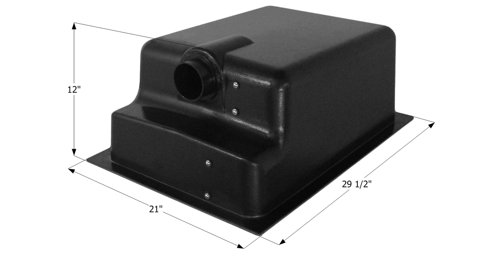 Icon 12366 Holding Tank with Recessed Drain HT150RE - 29.5" x 21" x 12" - 18 Gallon