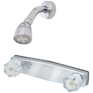 Empire Brass U-YJW59 RV Non-Metallic Chrome Shower Valve Kit with Crystal Handles 8" - Includes Shower Kit
